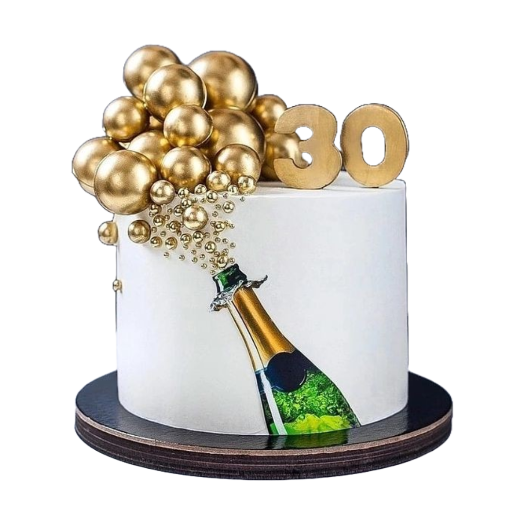 Champagne Birthday Cake | Paul's Bakers